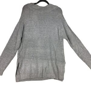 RDI Women’s Medium Gray Oversized V-Neck Sweater Long Sleeve Stretch NWOT
